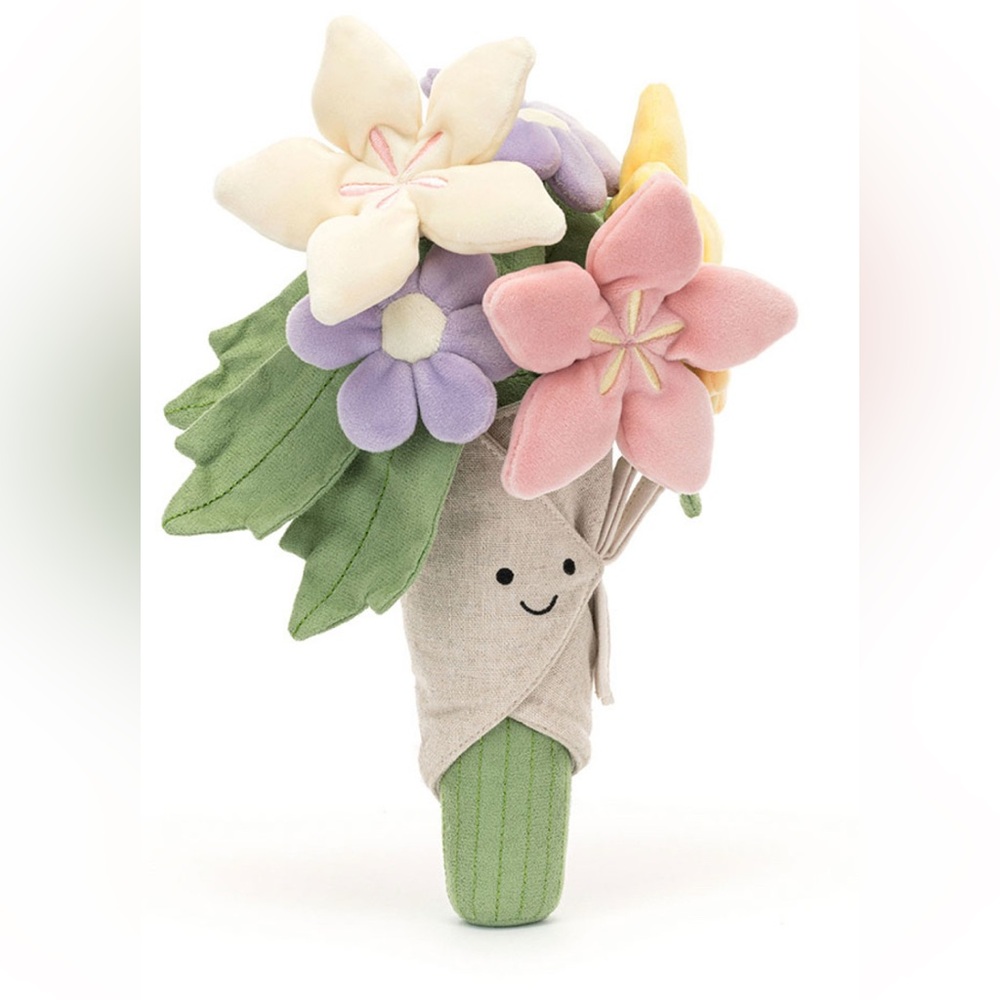 Jellycat Amuseables Bouquet Of Flowers BNWT Authentic Sold Out HTF!